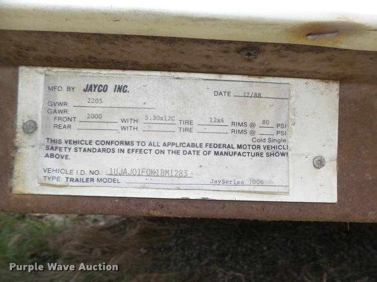 image for item DA0665 1989 Jayco Jay Series pop up camper