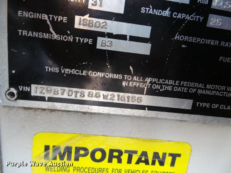 image for item DA1900 2006 Optima LFB-34 transit bus