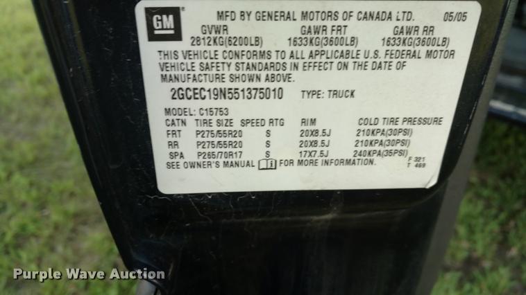 image for item DA2246 2005 Chevrolet Silverado 1500 Ext. Cab pickup truck