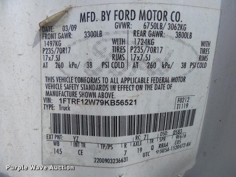 image for item DA2676 2009 Ford F150 pickup truck