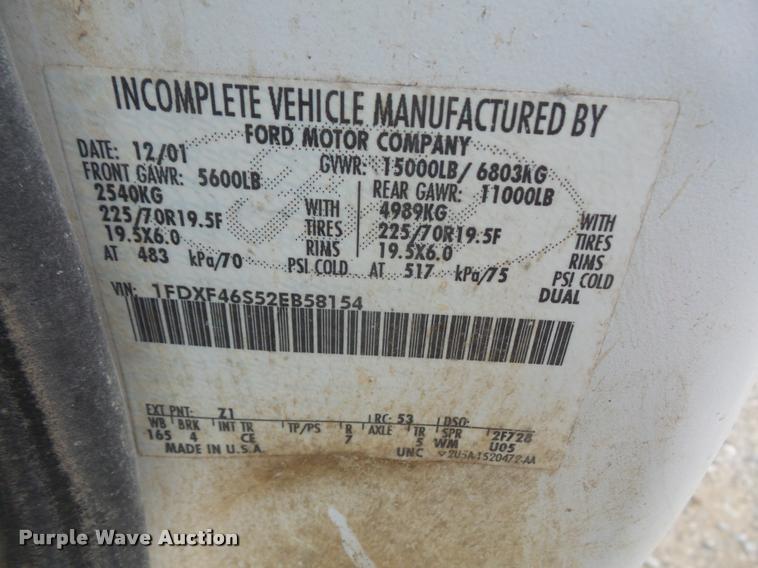 image for item DA8053 2002 Ford F450 Super Duty service truck