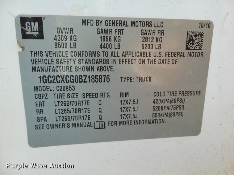 image for item DB0191 2011 Chevrolet Silverado 2500HD LT Ext. Cab pickup truck