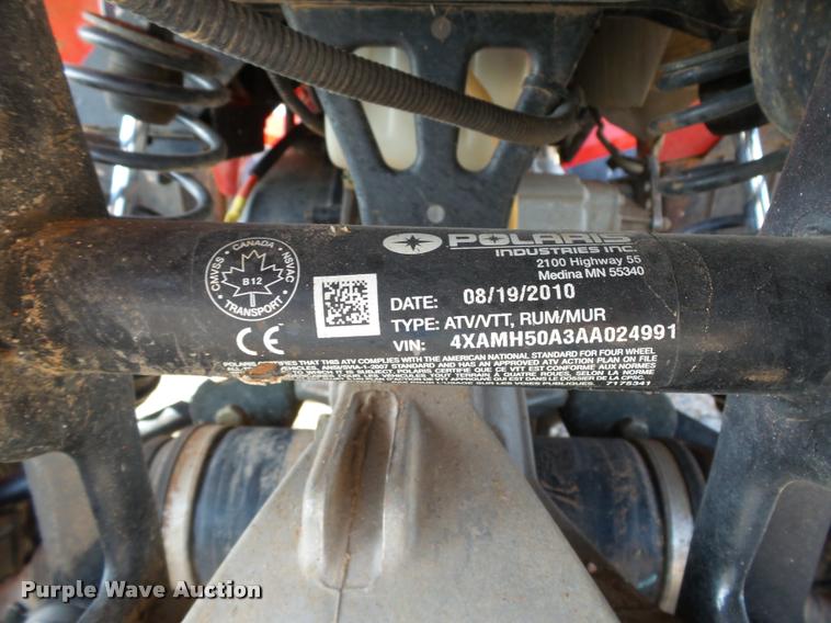 image for item DB0220 2010 Polaris Sportsman 500 ATV
