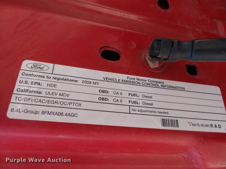 image for item DB2547 2008 Ford F350 XLT Super Duty SuperCab flatbed pickup truck