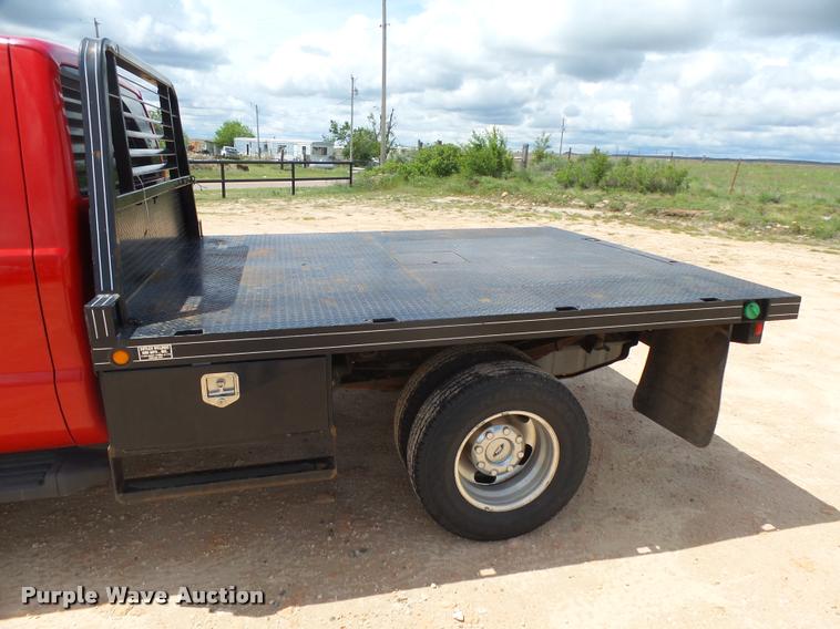 image for item DB2547 2008 Ford F350 XLT Super Duty SuperCab flatbed pickup truck