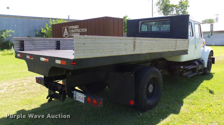 image for item DB4718 1999 International 4700 Crew Cab dump flatbed truck