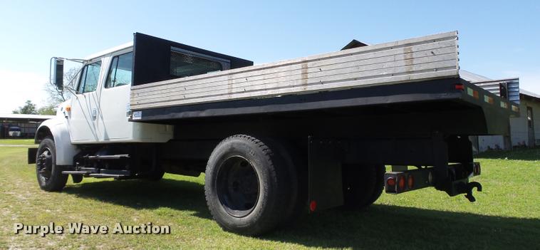 image for item DB4718 1999 International 4700 Crew Cab dump flatbed truck