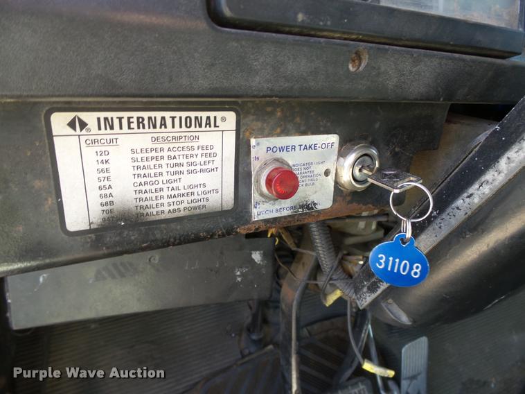 image for item DB4718 1999 International 4700 Crew Cab dump flatbed truck