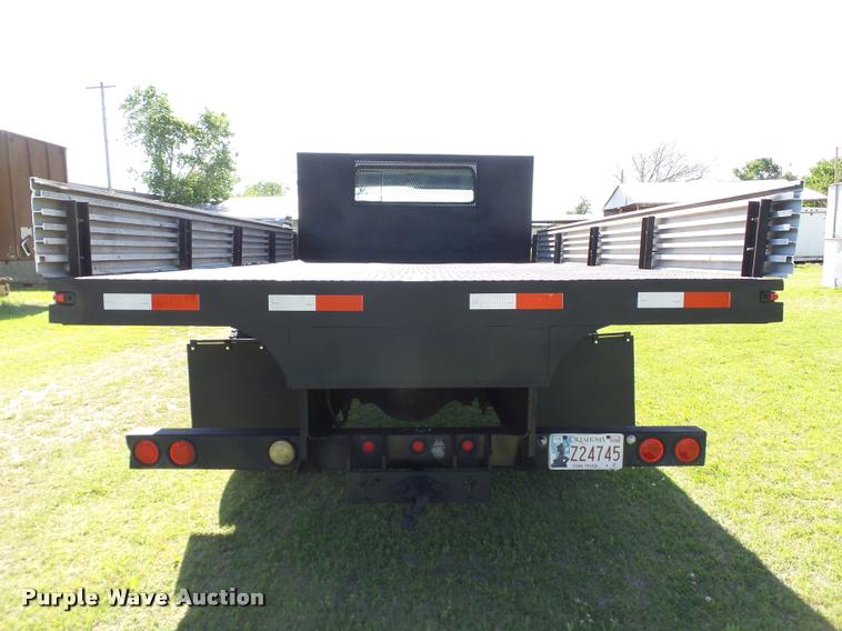 image for item DB4718 1999 International 4700 Crew Cab dump flatbed truck