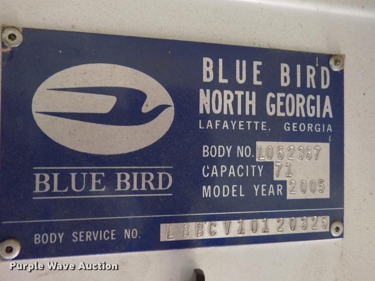 image for item DC7227 2005 Blue Bird Vision school bus