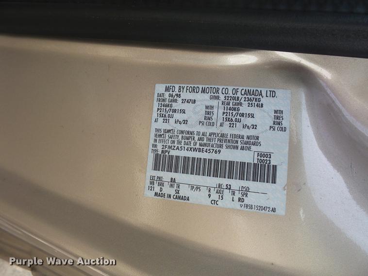 image for item DD9300 1998 Ford Windstar van