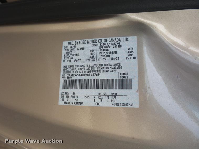 image for item DD9300 1998 Ford Windstar van