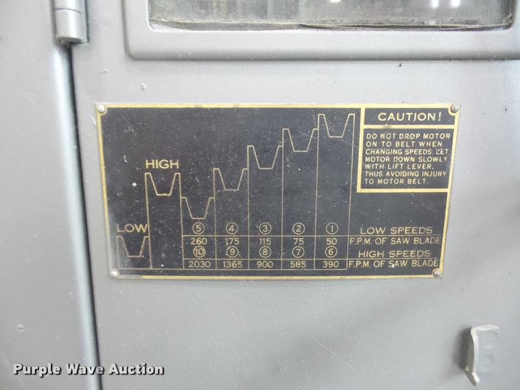 image for item DD9395 Grob Brothers vertical bandsaw