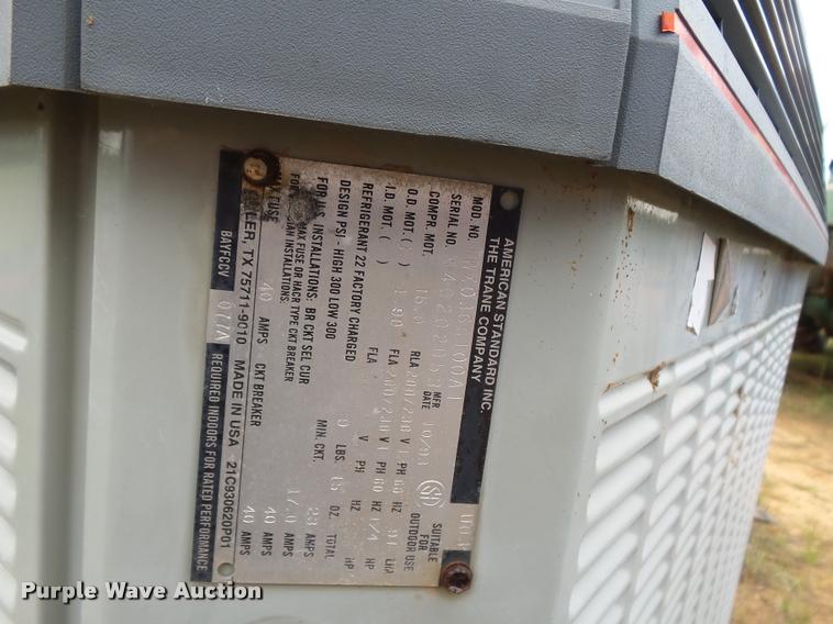 image for item DE9573 Trane 1200 high efficiency heat pump