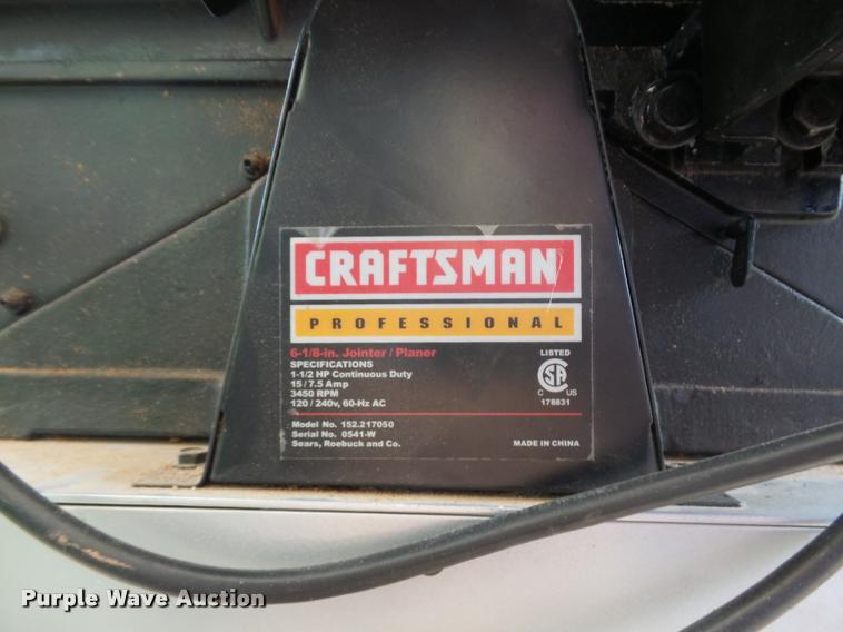 image for item DE9608 Craftsman jointer/planer