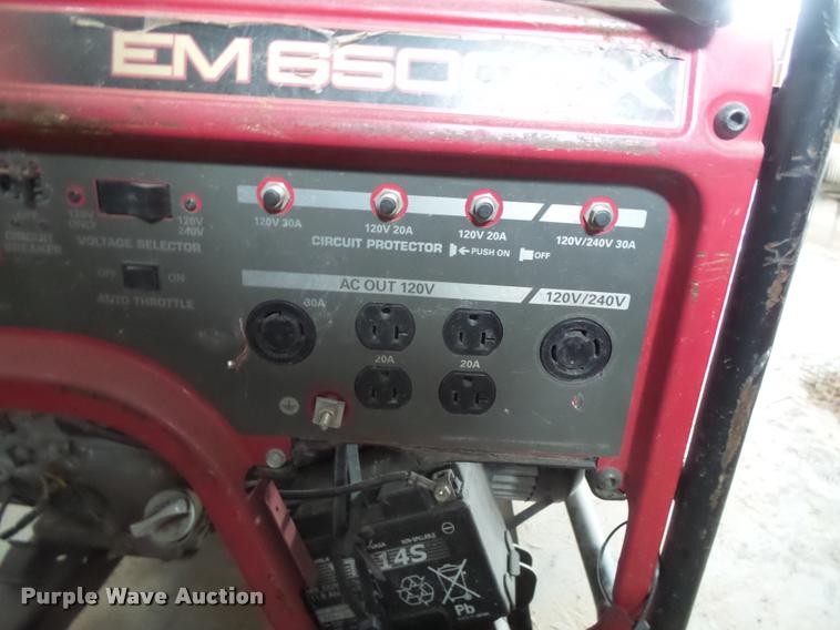 image for item DI9737 (2) Honda EMS6500SX generators