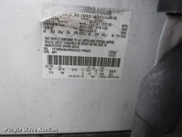 image for item J5696 2013 Ford Explorer Police Interceptor SUV