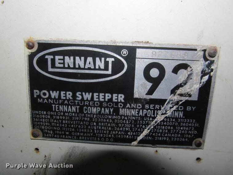 image for item K4779 Tennant 92 sweeper