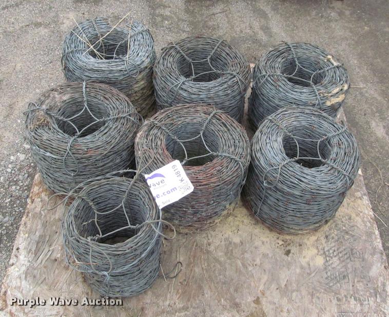 image for item K4819 (7) rolls of barb wire fencing