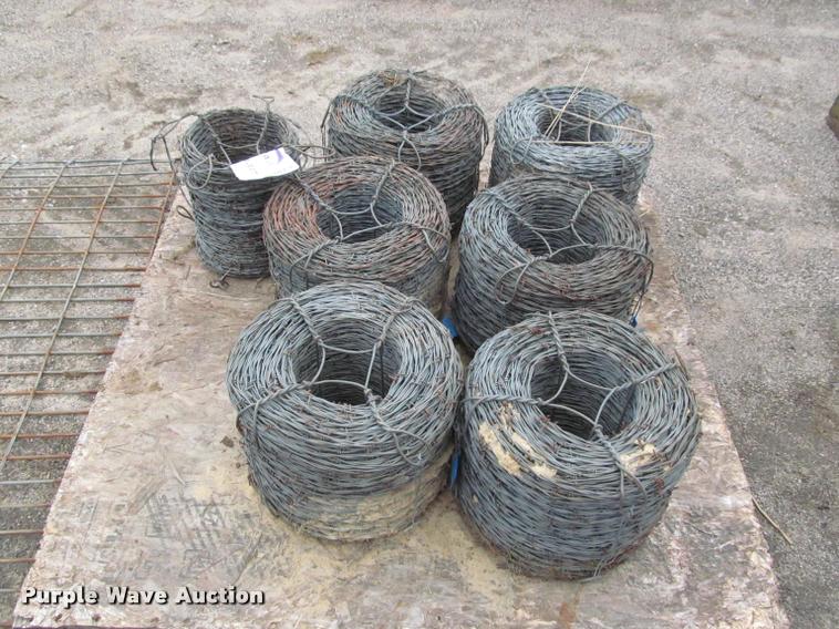 image for item K4819 (7) rolls of barb wire fencing