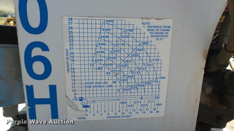 image for item L2369 Auto Crane steel utility bed with crane