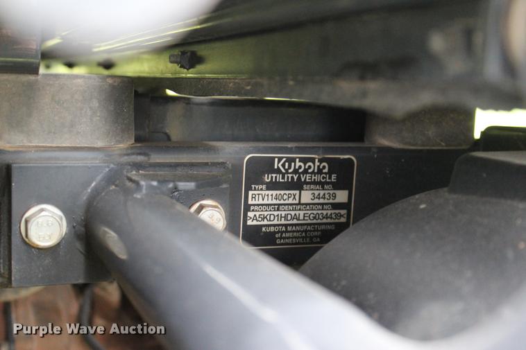 image for item L4997 2014 Kubota RTV1140CPX utility vehicle