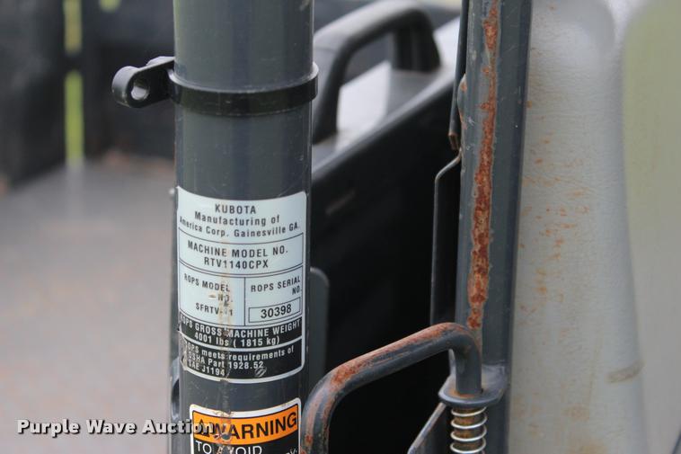 image for item L4997 2014 Kubota RTV1140CPX utility vehicle