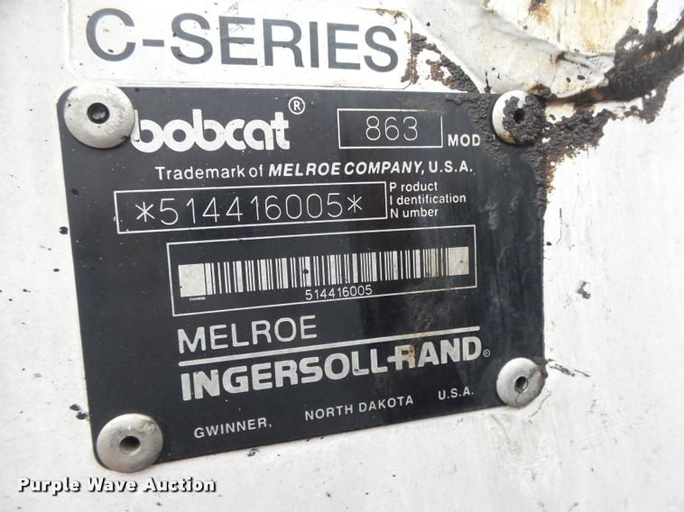 image for item DA0659 1997 Bobcat 863 skid steer