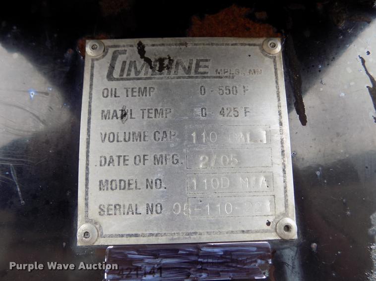 image for item DA0689 2005 Cimline 110DMA melter applicator
