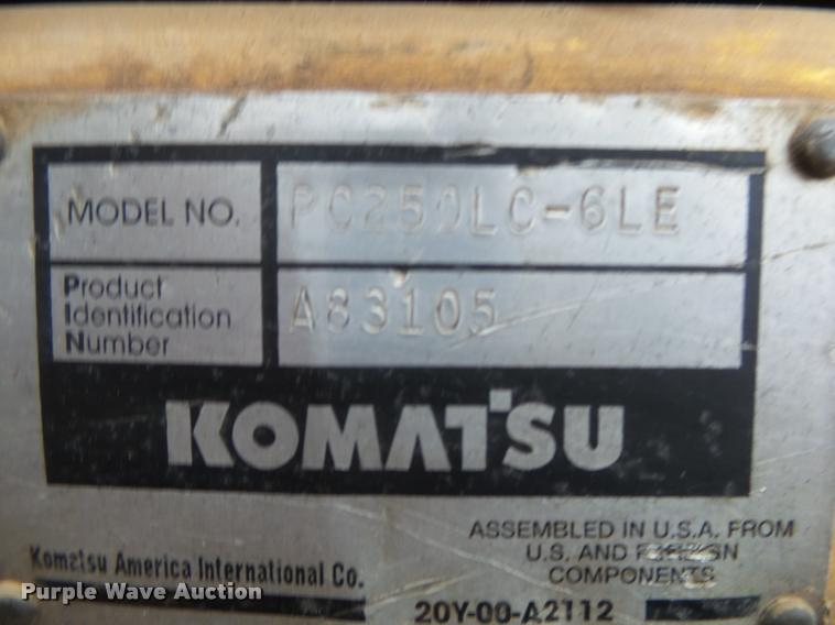 image for item DA2680 1998 Komatsu PC250LC-6LE excavator