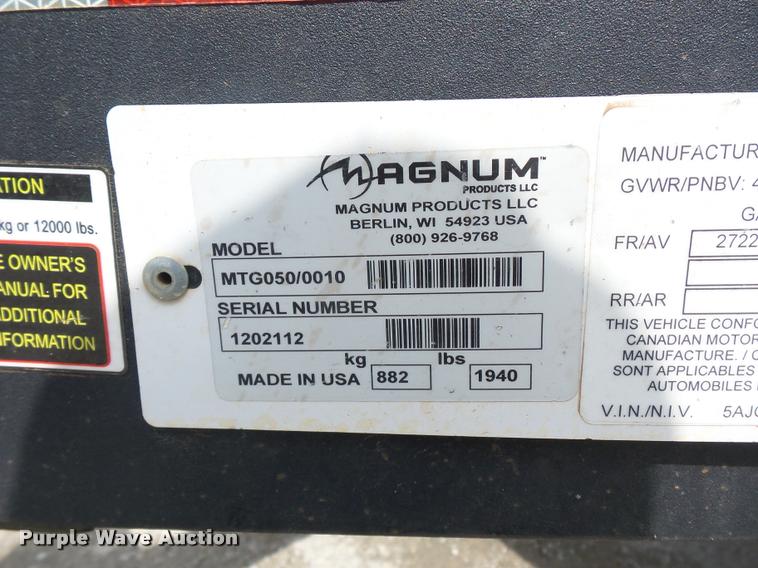 image for item DA4936 2012 Magnum MTG050/0010 generator