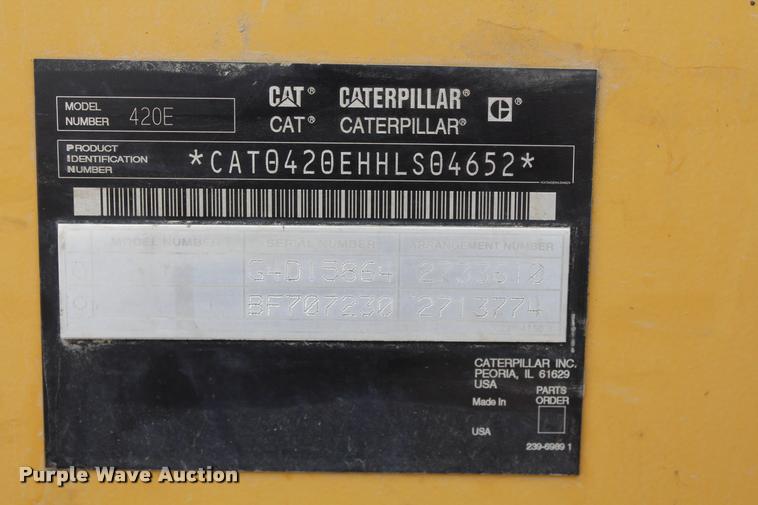 image for item DA4937 2007 Caterpillar 420E backhoe