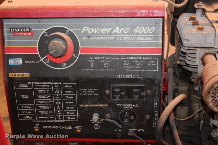 image for item DA4991 Lincoln Electric Power Arc 4000 welder/generator