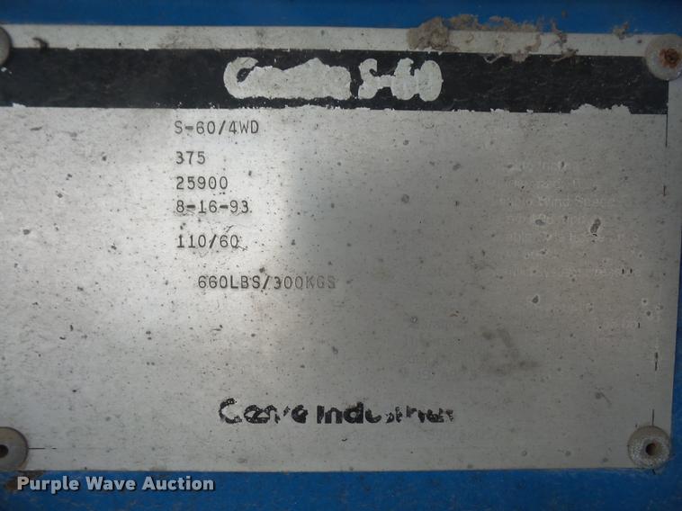image for item DA8106 1993 Genie S60 boom lift