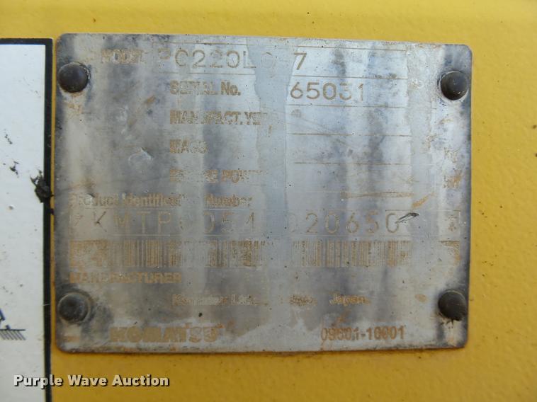 image for item DB0167 2004 Komatsu PC220LC-7 excavator
