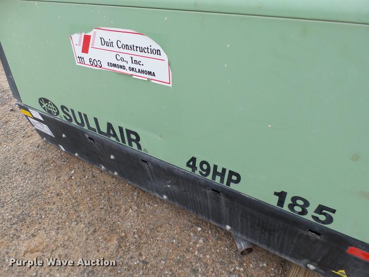 image for item DB0230 2013 Sullair 185DPQ air compressor