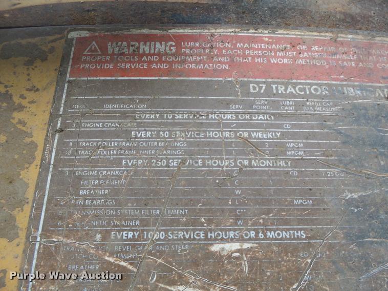 image for item DB1314 1981 Caterpillar D7G dozer