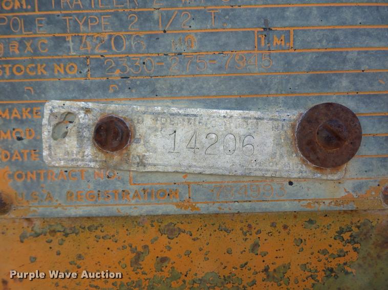 image for item DD9353 1982 Shop built reel trailer