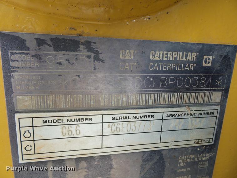 image for item DD9377 2008 Caterpillar 953D track loader