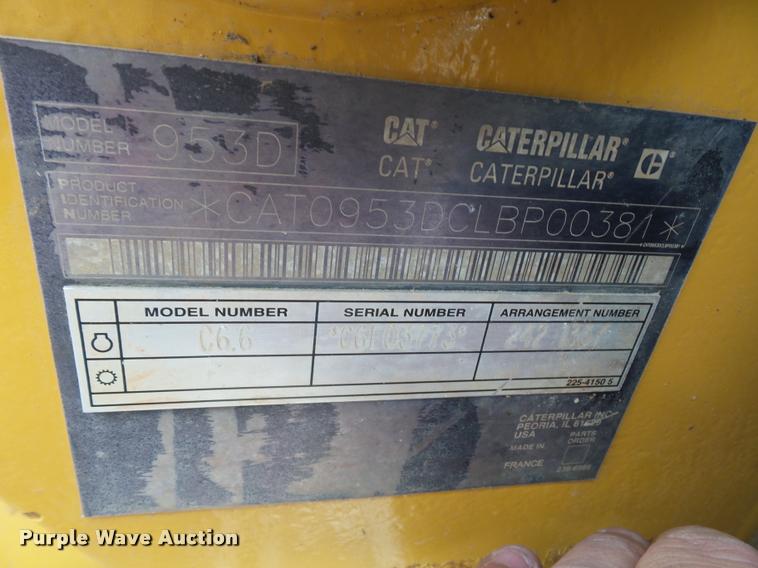 image for item DD9377 2008 Caterpillar 953D track loader