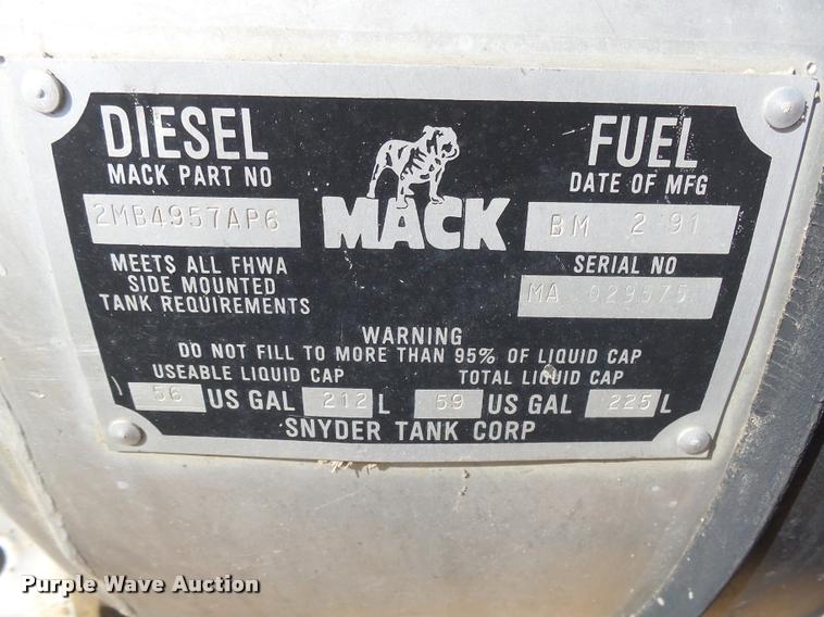 image for item DH9592 1991 Mack RD690S ready mix truck