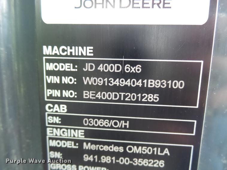 image for item K1898 2005 John Deere 400D haul truck