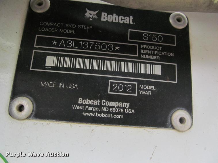 image for item K4760 2012 Bobcat S150 skid steer