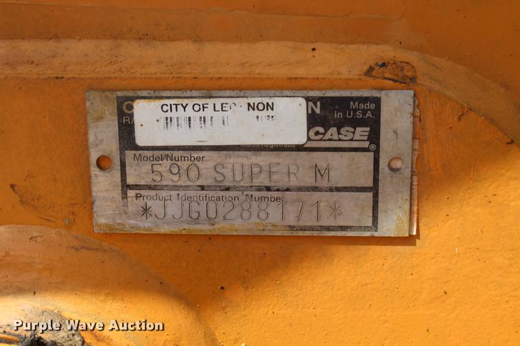 image for item K5807 2003 Case 590 Super M backhoe