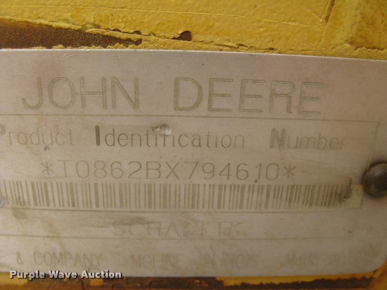 image for item L2373 1995 John Deere 862B elevating scraper