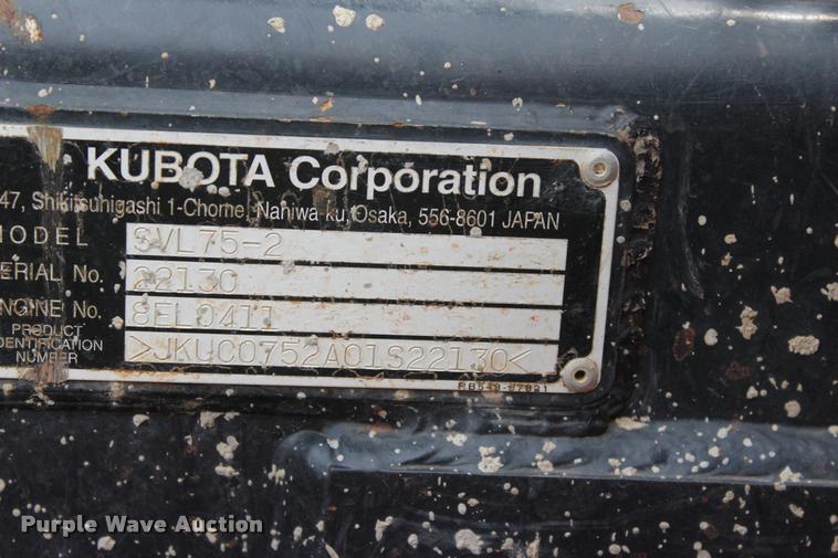 image for item L3120 2015 Kubota SVL75-2 skid steer