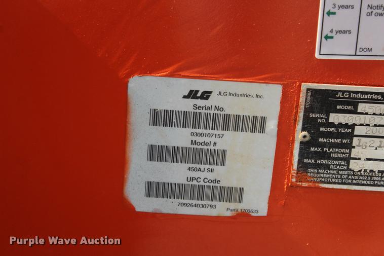 image for item L3125 2007 JLG 450AJ Series II boom lift