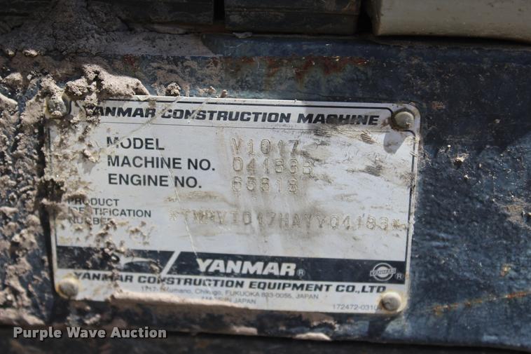 image for item L4990 2011 Yanmar VIO17 compact excavator