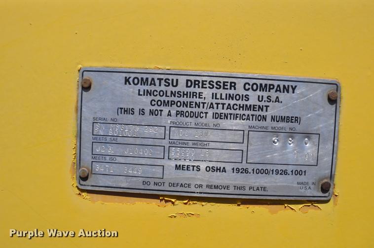 image for item L5228 1992 Komatsu WA380-1 wheel loader
