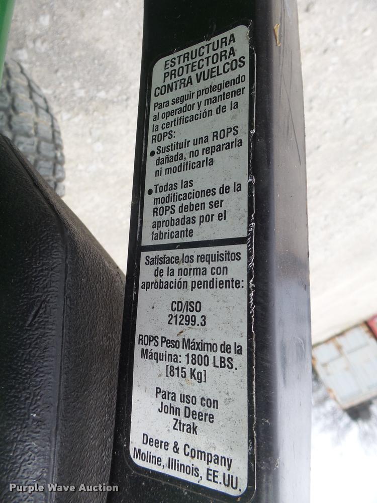 image for item AU9567 John Deere 7 IRON PRO 48 Z Trak Z810A ZTR lawn mower